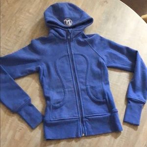 Lululemon scuba hoodie blue Sz 2
